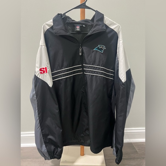 Reebok Men’s XL NFL Team Apparel Carolina Panthers SI Full Zipper Pockets Jacket - Picture 7 of 8